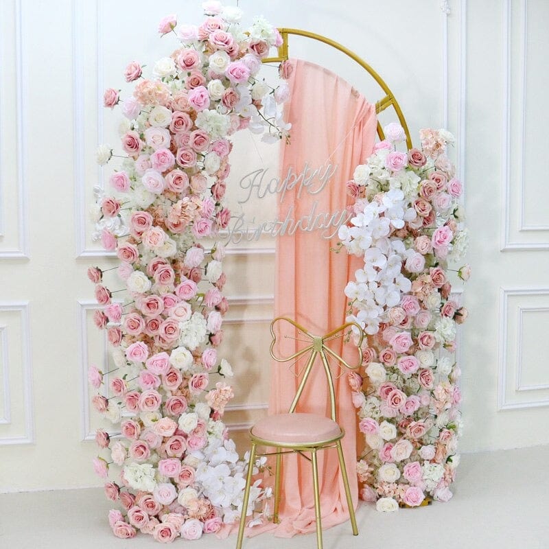 WeddingStory Shop Luxury White Orchid Hydrangea Pink Rose Floral Arrangement