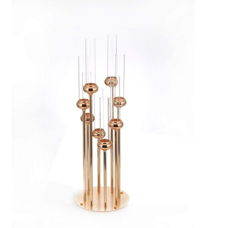 WeddingStory Shop 8 Head Metal Gold Candelabra 3 FT