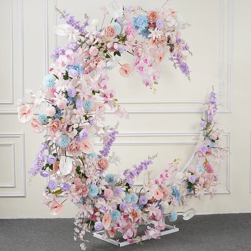 WeddingStory Shop Moon Shape Arch Frame With  Floral Arrangement Set